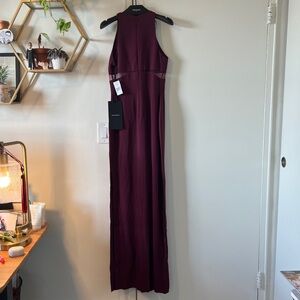 Vera Wang Aurore Gown In Burgundy